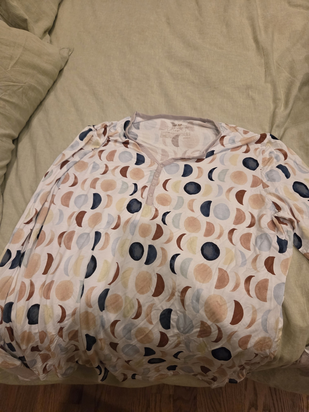 Little Sleepies Long Sleeve Tee in Navy, Rust, Cream, Tan